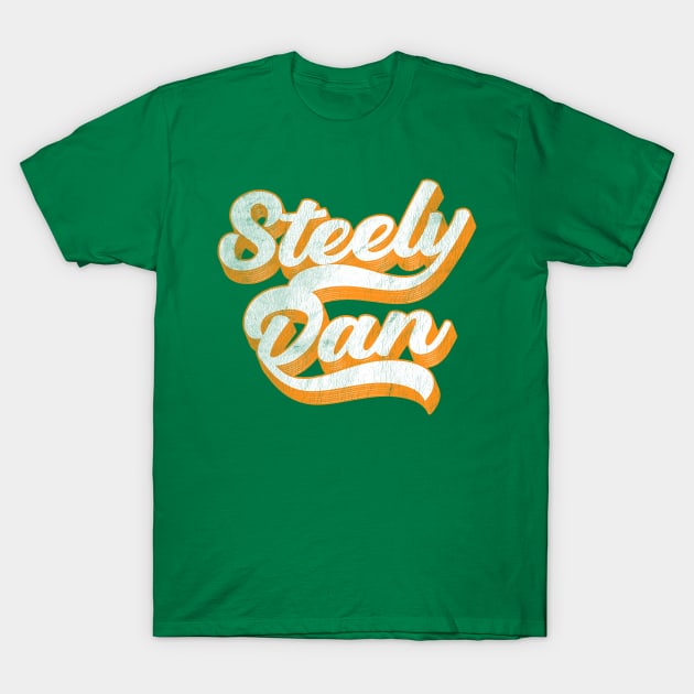 Steely Dan /// Retro Faded-Style Typography Design T-Shirt by DankFutura